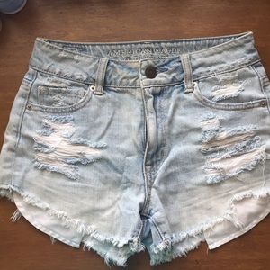 American Eagle Ripped Jean Shorts